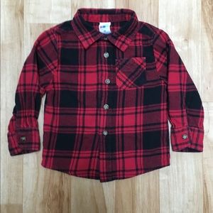 Boy 2T red flannel shirt
